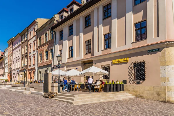 A view in the medieval old town in Krakow Poland — Stock Photo, Image