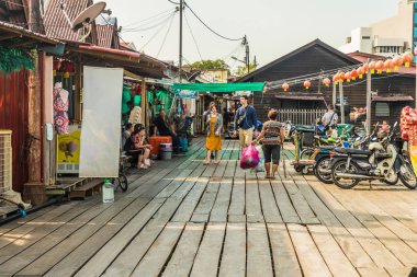 Malezya George kasabasında tipik bir görünüm