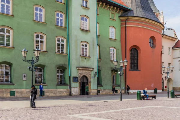 A typical view in the old Town in Krakow — Stock Photo, Image