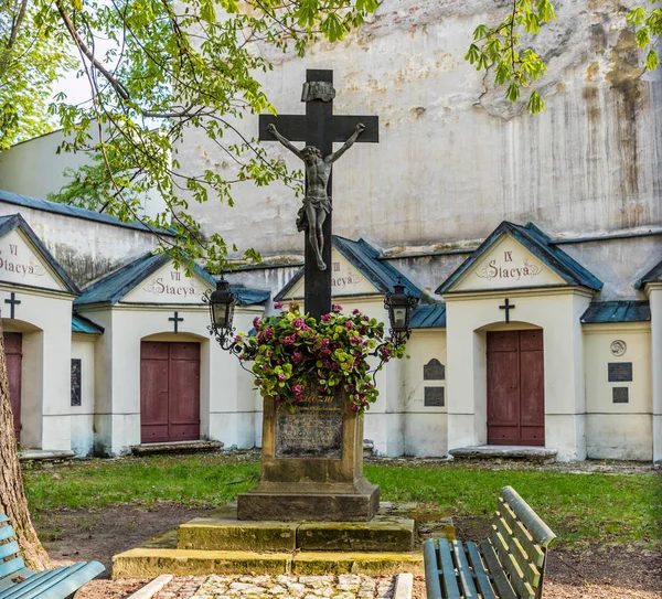 Una vista típica del casco antiguo de Cracovia — Foto de Stock