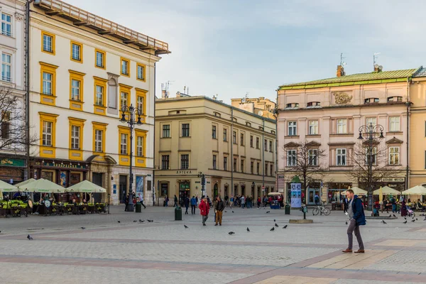 A typical view in the old Town in Krakow — Stock Photo, Image