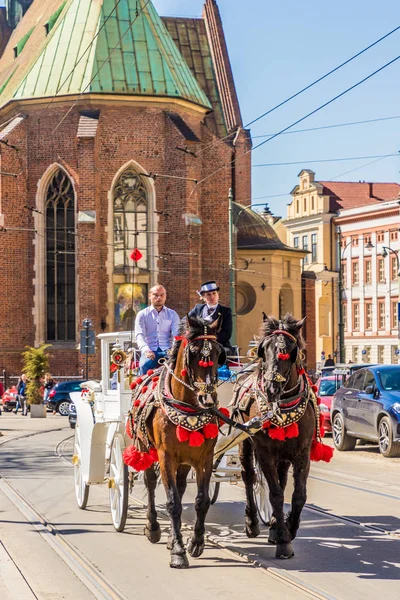 Krakow eski şehir tipik bir görünüm — Stok fotoğraf