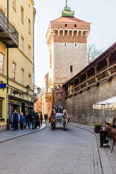 A typical view in Krakow old town — Stock Photo, Image