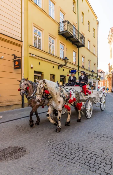 Krakow eski şehir tipik bir görünüm — Stok fotoğraf