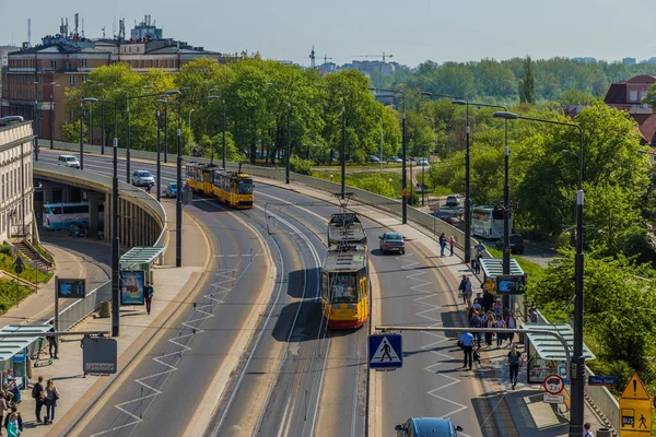 Una vista típica de Varsovia en Polonia — Foto de Stock