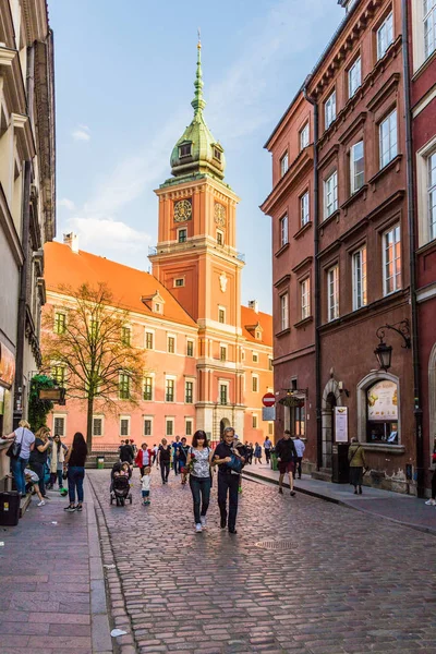 A typical view in the old town in Warsaw Poland — Stock Photo, Image