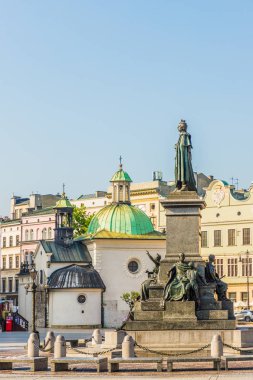 Krakow ortaçağ eski şehir meydanı