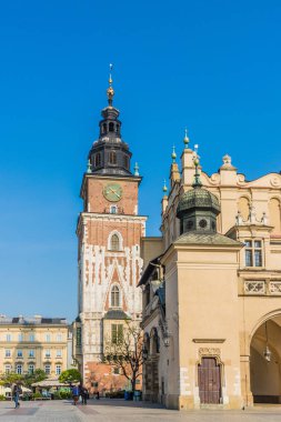 Krakow ortaçağ eski şehir meydanı