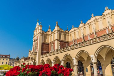 Krakow ortaçağ eski şehir meydanı