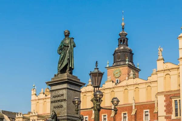 The medieval old town square in Krakow — Stock Photo, Image