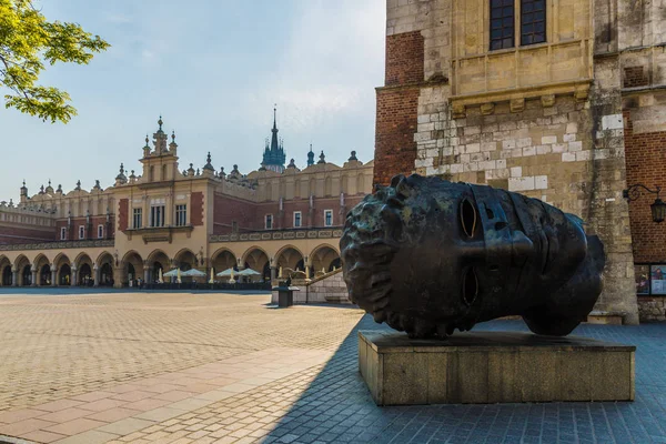 The medieval old town square in Krakow — Stock Photo, Image