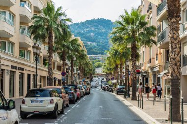 Fransa 'da Beaulieu sur Mer' de tipik bir sahne