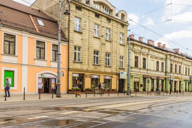Krakow 'da Podgrze' de bir manzara