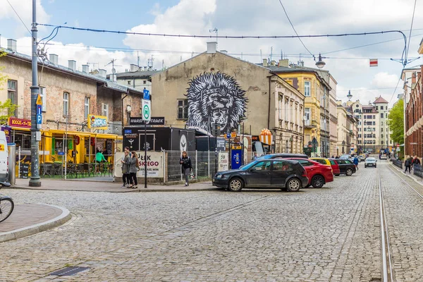 Una vista en Kazimierz en Cracovia — Foto de Stock