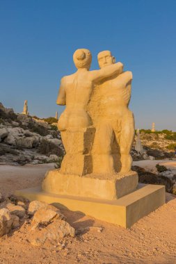 Kıbrıs 'taki Cape Greco' da tipik bir manzara