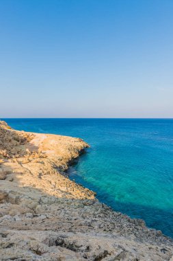 Kıbrıs 'taki Cape Greco' da tipik bir manzara