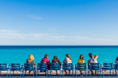 Fransa 'da Cote d Azur' da Nice Manzarası