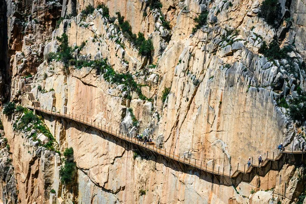 Caminito Del Rey スペイン アンダルシアの険しい崖に沿って山道 — ストック写真