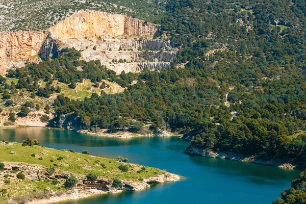 Vackra Bergslandskap Nära Chorro Gorge Andalusien Spanien — Stockfoto