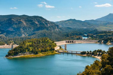 Baraj Tajo de la Encantada Gorge Chorro, Malaga, İspanya