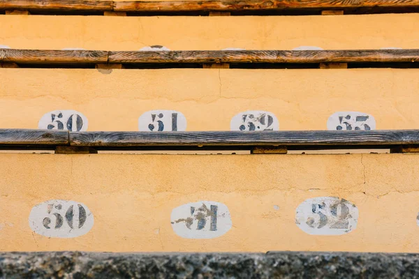 Primer Plano Tribuna Para Los Espectadores Plaza Toros Ronda España —  Fotos de Stock