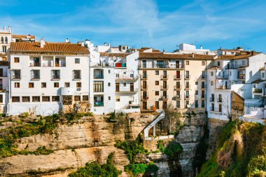 Ronda, Endülüs, İspanya tajo gorge üzerinde ünlü taş köprü