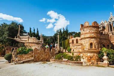 Benalmadena, İspanya, 08 Nisan 2018: Colomares kalede Benalmadena, Christopher Columbus, İspanya adanmış