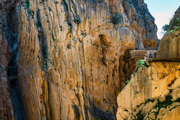 Caminito Del Rey Mountain Path Steep Cliffs Andalusia Spain — Stock Photo, Image