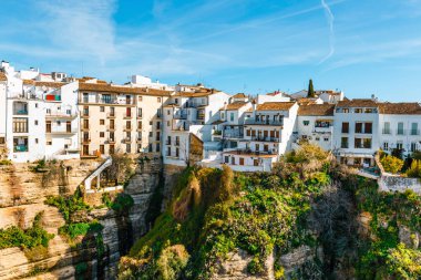 Ronda, Endülüs, İspanya tajo gorge üzerinde ünlü taş köprü