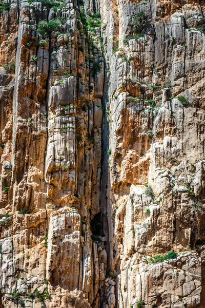 Caminito Del Rey 沿着西班牙安达卢西亚陡峭悬崖的山路 — 图库照片