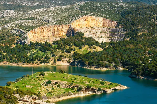 Beautiful Mountain Landscape Chorro Gorge Andalusia Spain — Stock Photo, Image