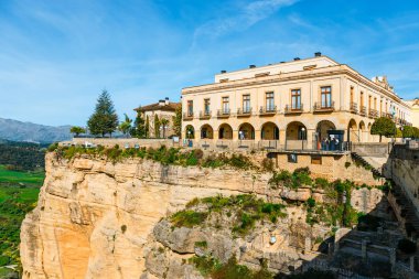 Ronda köyü Andalusia, İspanya. Köprüsü'nden görüntülemek