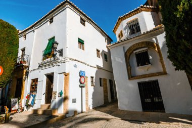 Ronda, İspanya, 05 Nisan 2018: Plaza Duguesa de Parcent meydanında Ronda, Endülüs, İspanya