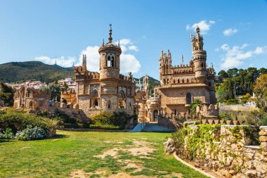 Benalmadena, İspanya, 08 Nisan 2018: Colomares kalede Benalmadena, Christopher Columbus, İspanya adanmış