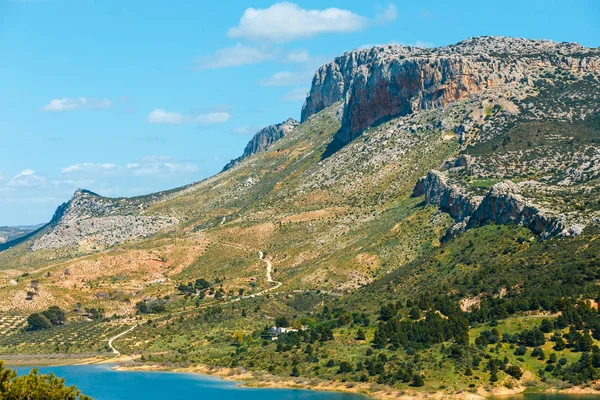 Πανέμορφο Ορεινό Τοπίο Κοντά Στο Φαράγγι Chorro Ανδαλουσία Ισπανία — Φωτογραφία Αρχείου