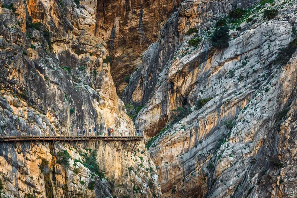 Caminito Del Rey Mountain Path Steep Cliffs Andalusia Spain — Stock Photo, Image