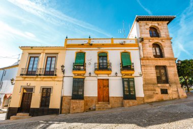 Mimari detaylar, Ronda, İspanya'nın tarihi bölgesinde tipik sokak