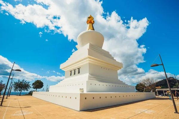 Stupa Benalmádena Spanien Exteriör Ett Buddhistiskt Tempel — Stockfoto