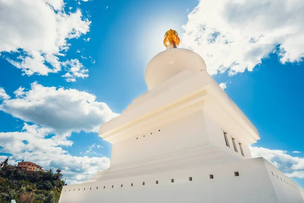 Stúpa Benalmádena Španělsko Pohled Zvenčí Buddhistický Chrám — Stock fotografie