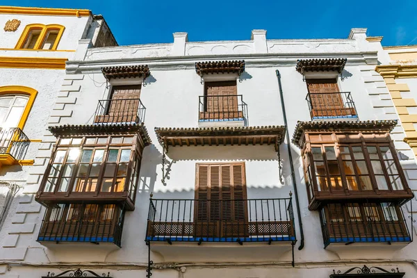 Detalles Arquitectónicos Calle Típica Del Casco Histórico Ronda España — Foto de Stock