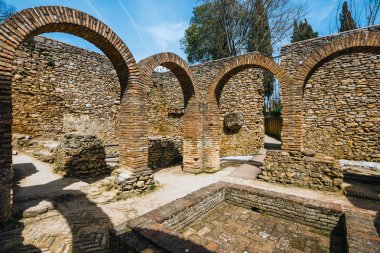 Kasaba Ronda, Endülüs, İspanya Arap banyolarında kalıntıları