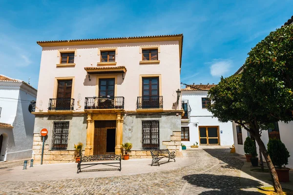 Vista Calle Típica Del Casco Histórico Ronda España — Foto de Stock