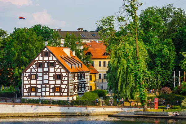 Bydgoszcz, Polonya, 31 Mayıs 2018: Bydgoszcz mimari şehir Brda River Poland, Polonya için