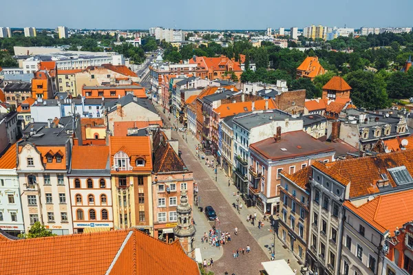 Torun Polônia Junho 2018 Vista Aérea Edifícios Históricos Telhados Cidade — Fotografia de Stock