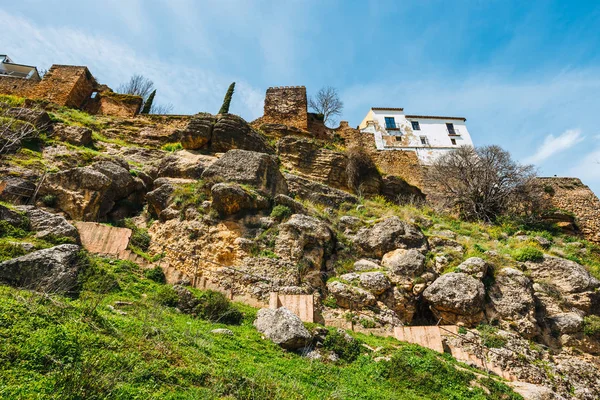 Ronda Spanya Nın Eski Şehrin Tarihi Binalar — Stok fotoğraf