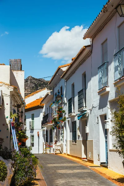 Mijas, Andalusia beyaz köyde beyaz evler, İspanya ile büyüleyici