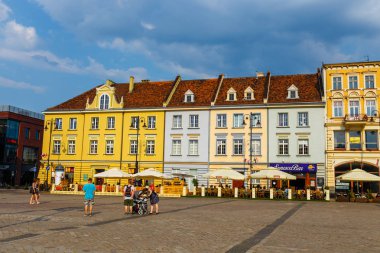 Bydgoszcz, Polonya, 31 Mayıs 2018: Bydgoszcz eski şehir. Bydgoszcz ile neo-gotik, neo-barok, neoclassicist stilleri mevcut, kendisi için bir Kullanıcı adı küçük Berlin kazanılan mimari zengin şehir olduğunu