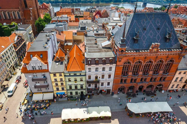 Torun Polonya Haziran 2018 Havadan Görünümü Tarihi Binalar Çatılar Polonya — Stok fotoğraf