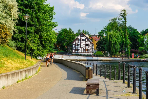 Bydgoszcz Poland May 2018 Waterfront River Brda Famous Granaries Bydgoszcz — Stock Photo, Image