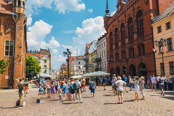 Toruń Czerwca 2018 Głównego Starego Miasta Torunia Toruń Miejsce Narodzin — Zdjęcie stockowe